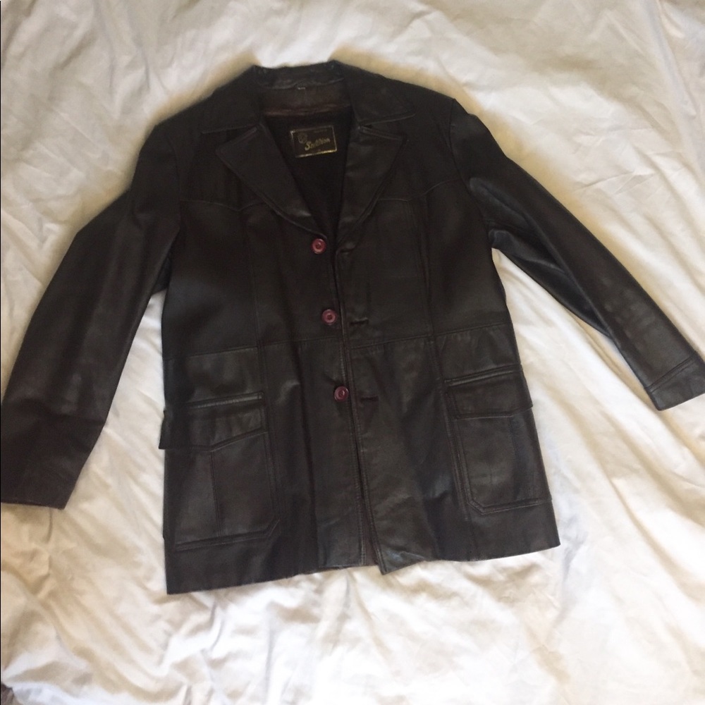 Stallion Leather Jacket - Dark Brown